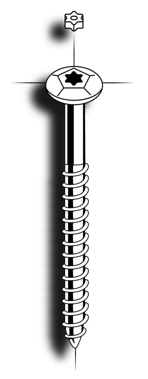 Bild von SecuFast 6-Lobe 7 x 60 st. zink + plug TX-30